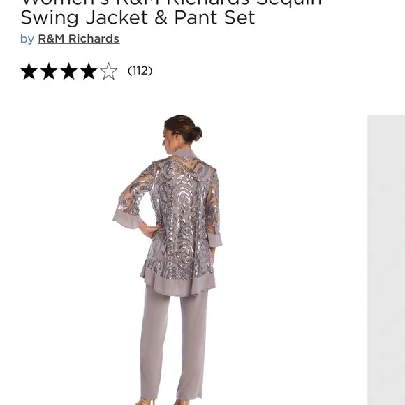 Dress with elegance with this women's three-piece set from R&M Richards. - Picture 8 of 10